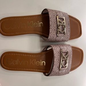 Calvin Klein BATEY logo Flat Sandals